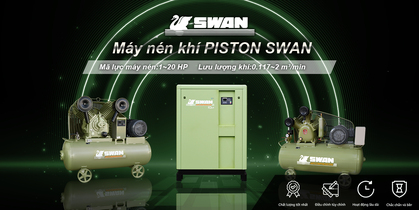 Máy nén khí piston SWAN – Hiệu suất cao, bền bỉ, bảo trì dễ dàng